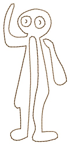 Nazca Lines God Atum Ra Machine Embroidery Design