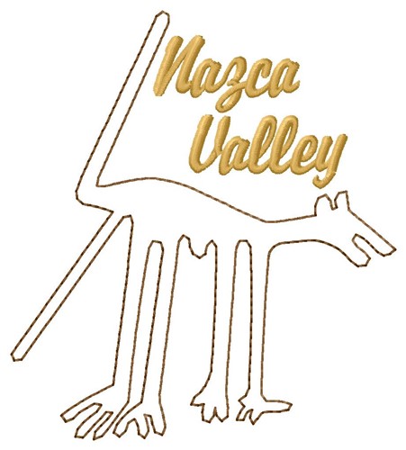 Nazca Lines Valley Dog Machine Embroidery Design