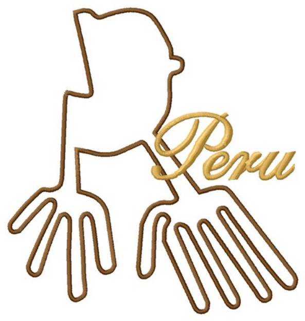 Picture of Peru Wings Nazca Lines Machine Embroidery Design