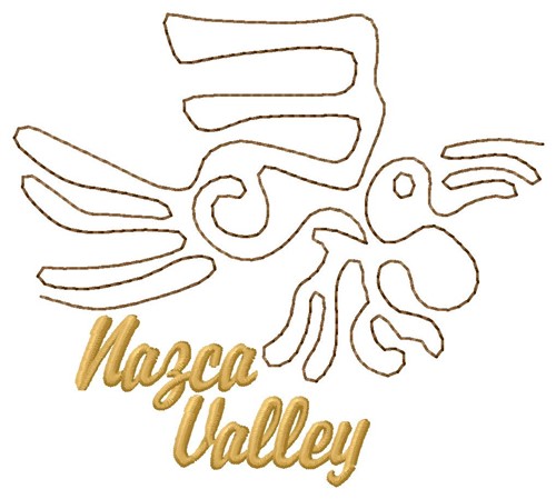 Nazca Valley Parrot Lines Machine Embroidery Design