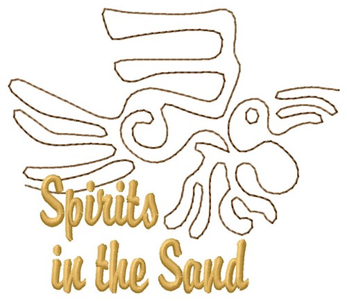 Nazca Lines Parrot Spirits Machine Embroidery Design