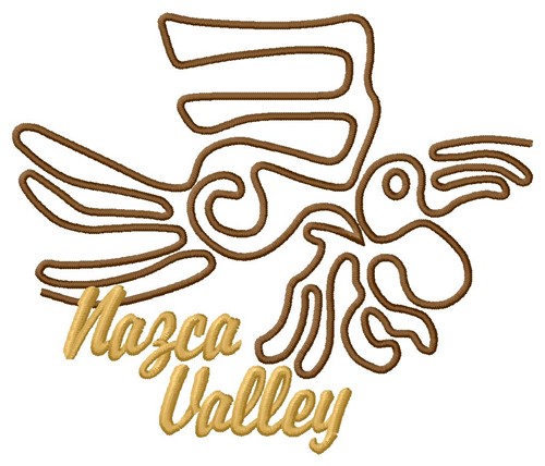 Nazca Valley Lines Parrot Machine Embroidery Design