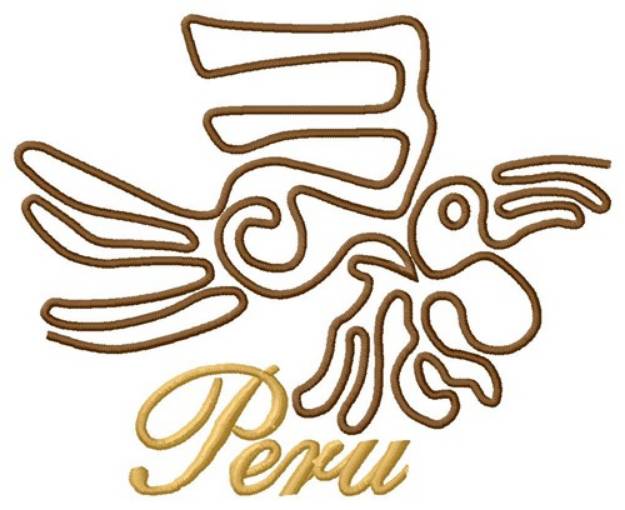 Picture of Peru Nazca Lines Parrot Machine Embroidery Design