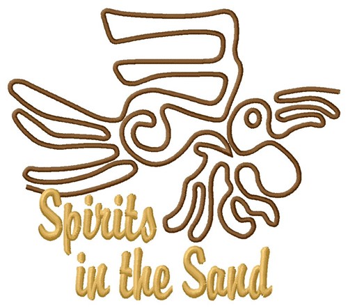 Nazca Lines Parrot Spirit Machine Embroidery Design