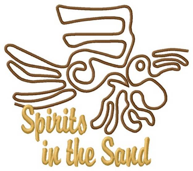 Picture of Nazca Lines Parrot Spirit Machine Embroidery Design
