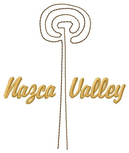 Nazca Lines Valley Spiral Machine Embroidery Design