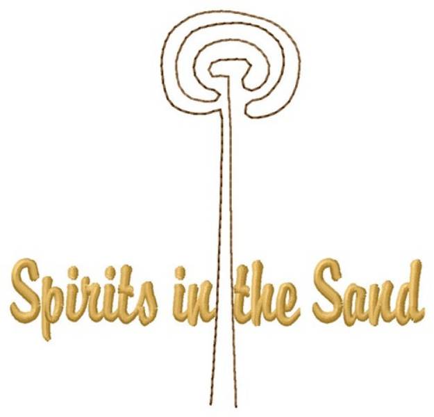 Picture of Nazca Lines Spirit Spiral Machine Embroidery Design