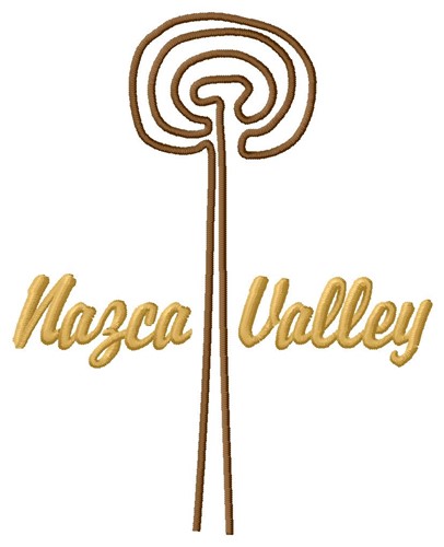 Nazca Valley Lines Spiral Machine Embroidery Design