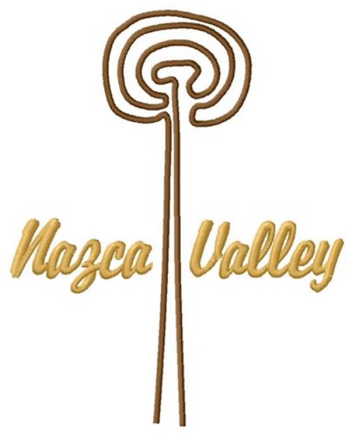 Picture of Nazca Valley Lines Spiral Machine Embroidery Design