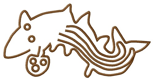 Nazca Lines Whale Machine Embroidery Design
