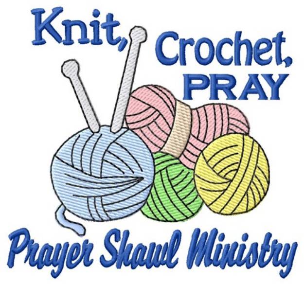 Picture of Knit Crochet Pray Machine Embroidery Design