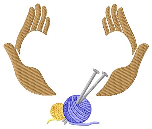 Knit Hands Machine Embroidery Design