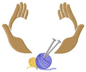 Picture of Knit Hands Machine Embroidery Design