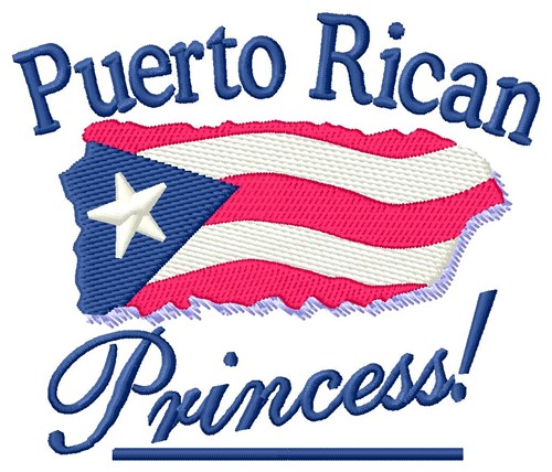 Puerto Rican Princess Machine Embroidery Design