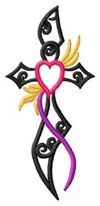 Picture of Tattoo Cross Machine Embroidery Design
