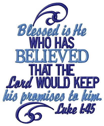 Blessed Is He Machine Embroidery Design