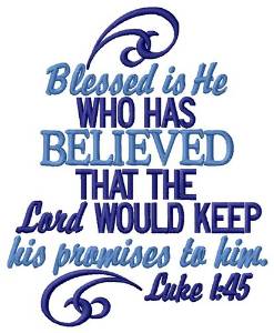 Picture of Blessed Is He Machine Embroidery Design