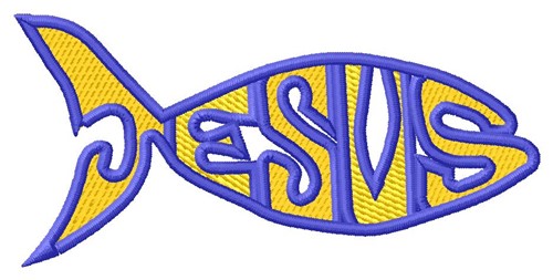 Jesus Fish Machine Embroidery Design