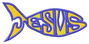 Picture of Jesus Fish Machine Embroidery Design