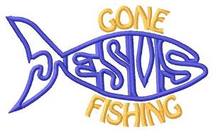 Picture of Gone Fishing Machine Embroidery Design