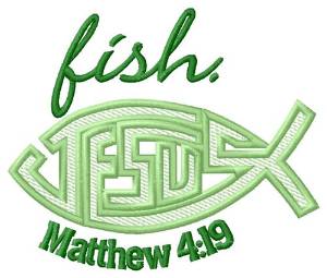Picture of Matthew 4:19 Machine Embroidery Design