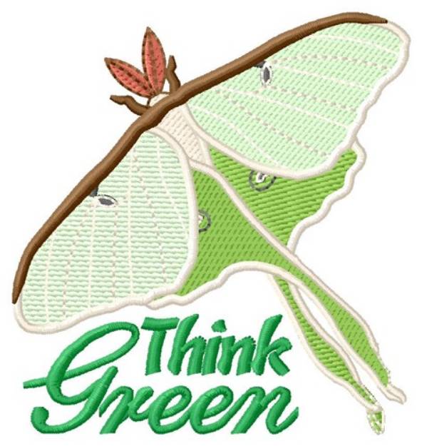 Picture of Think Green Machine Embroidery Design