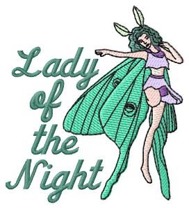 Picture of Lady Of Night Machine Embroidery Design