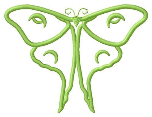 Moth Outline Machine Embroidery Design