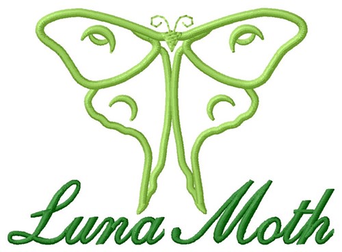 Luna Moth Machine Embroidery Design