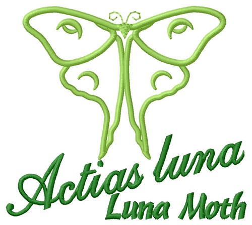 Actias Luna Machine Embroidery Design