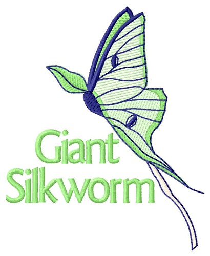 Giant Silkworm Machine Embroidery Design