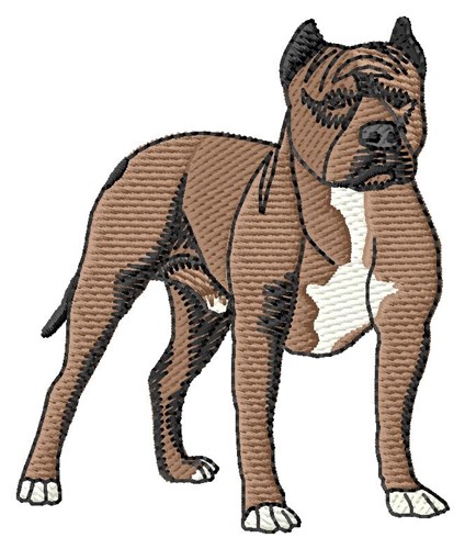 Staffordshire Terrier Machine Embroidery Design
