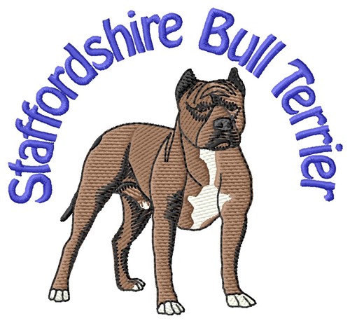 Staffordshire Bull Machine Embroidery Design