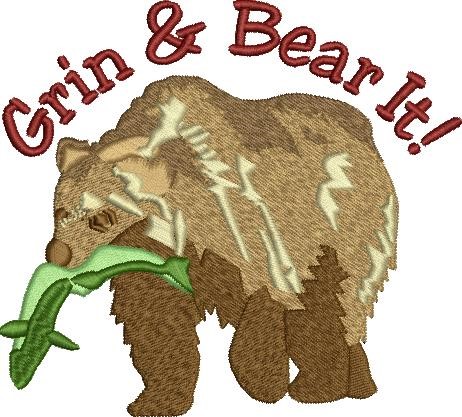 Grin & Bear It Machine Embroidery Design