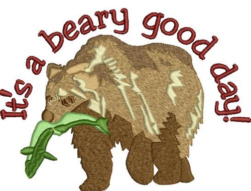 Beary Good Day Machine Embroidery Design