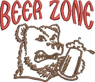 Beer Zone Machine Embroidery Design