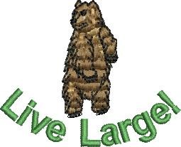 Live Large Machine Embroidery Design