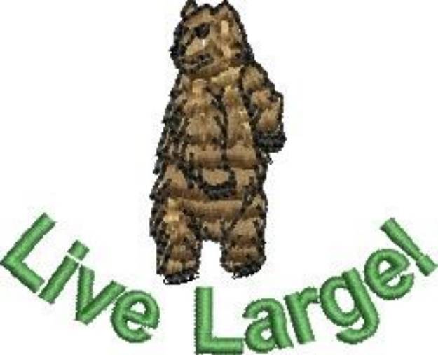 Picture of Live Large Machine Embroidery Design