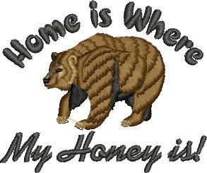 Where Honey Is Machine Embroidery Design