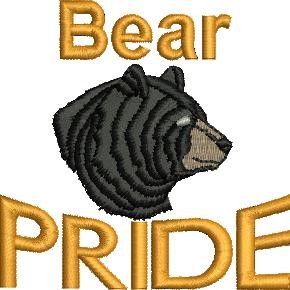 Bear Pride Machine Embroidery Design