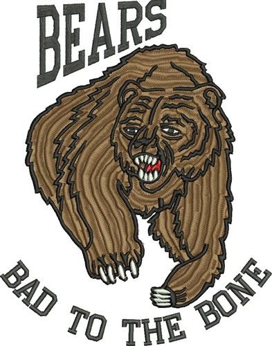 Bad To Bone Machine Embroidery Design
