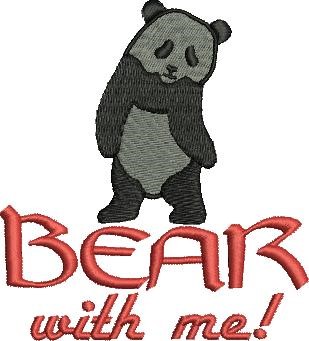 Bear With Me Machine Embroidery Design