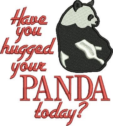 Hug Your Panda Machine Embroidery Design