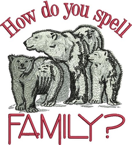 Spell Family Machine Embroidery Design