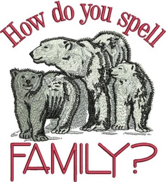 Picture of Spell Family Machine Embroidery Design