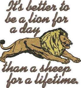 Picture of Lion For Day Machine Embroidery Design