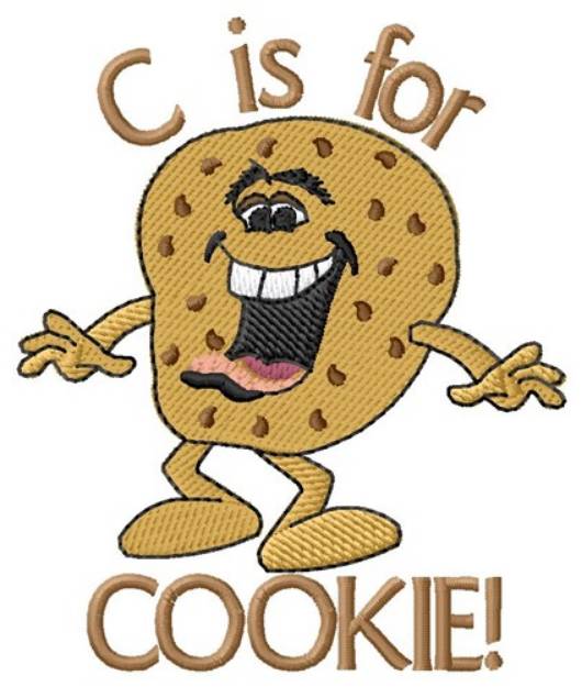 Picture of C For Cookie Machine Embroidery Design