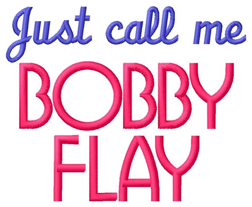 Bobby Flay Machine Embroidery Design