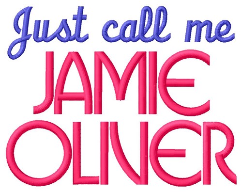 Jamie Oliver Machine Embroidery Design