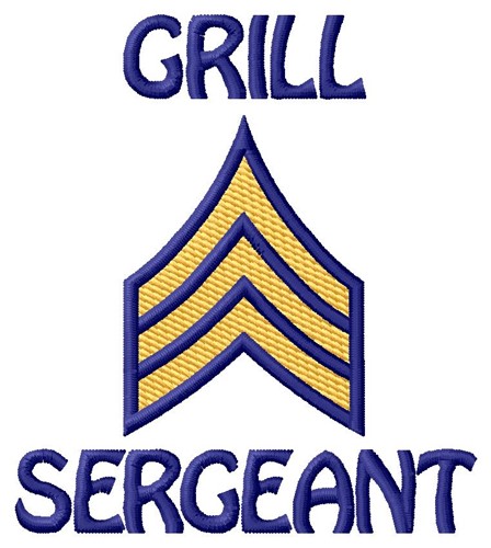 Grill Sergeant Machine Embroidery Design